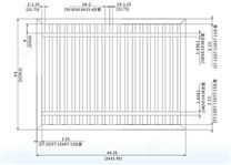 48X64.25英寸護(hù)欄推拉門(型)